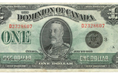 Dominion of Canada #DC-26j VG+ 1923 George V Horseblanket $1