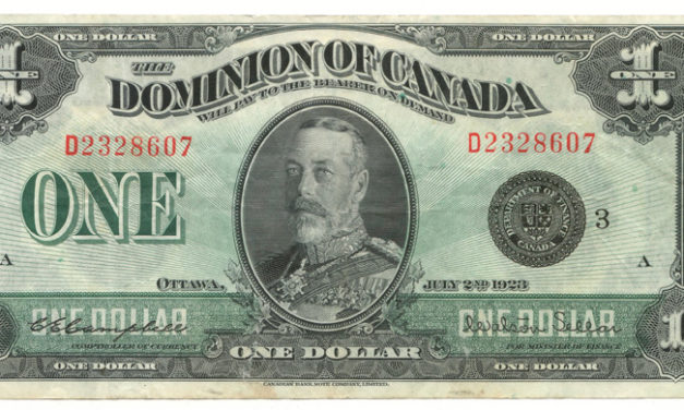 Dominion of Canada #DC-26j VG+ 1923 George V Horseblanket $1