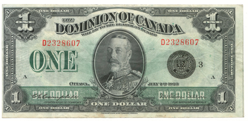 Front of note