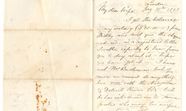 Marcus Smith 1868 London 2-page letter mentions Sir John A. Macdonald