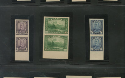 Canada #149b-159a VFNH Scroll Imperf Vertical Pairs Set