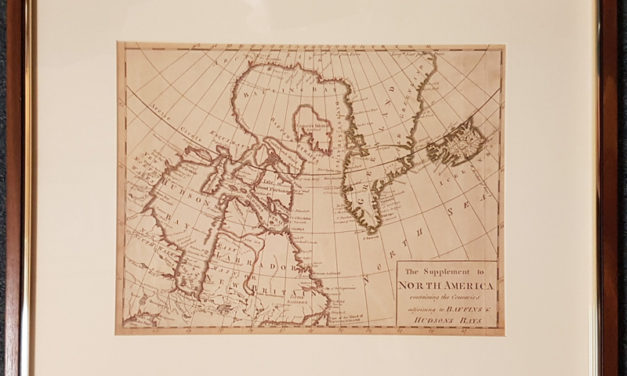 Arctic 1786 22×18″ framed Baffin & Hudson Bay Map