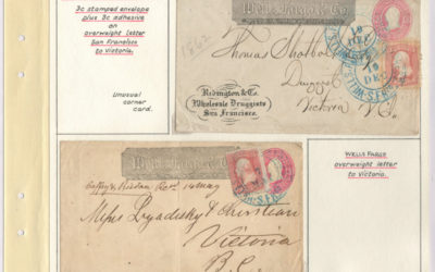 Page 30, Wells Fargo 1862 uprated San Francisco Covers to Victoria, Fraser River Gold Rush Collection