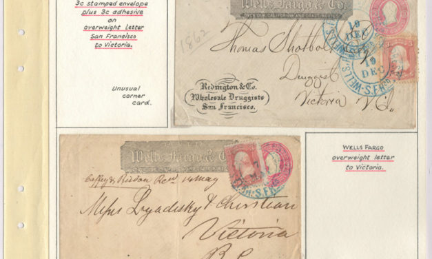 Page 30, Wells Fargo 1862 uprated San Francisco Covers to Victoria, Fraser River Gold Rush Collection