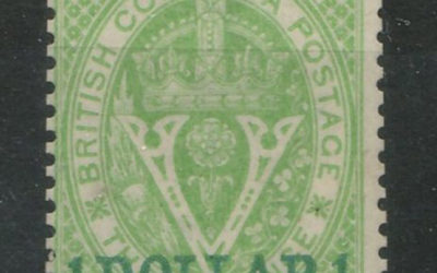 B.C. #13 1867/71 $1 Perf 14