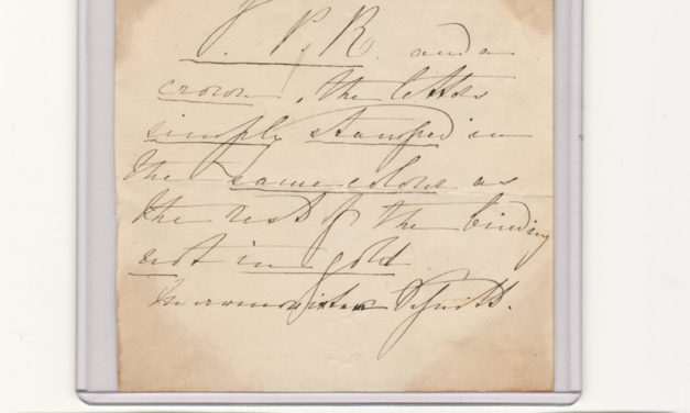 Frederick III King of Prussia as Prince Regent signed note, mount mks