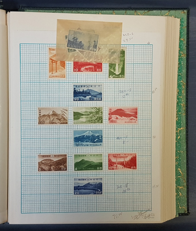 album page with stamps