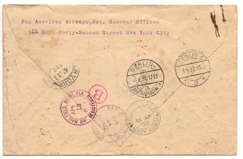 back of cover with cancels