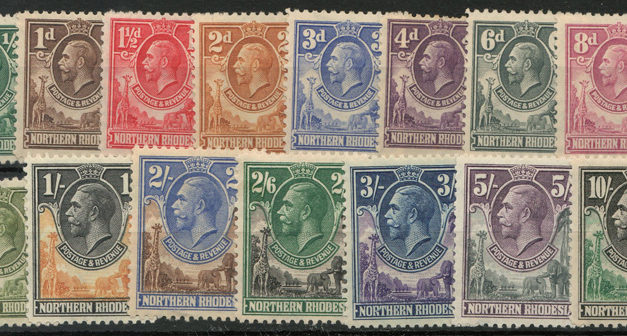 Northern Rhodesia #1/16 Mint 1925/1929 George V (15)