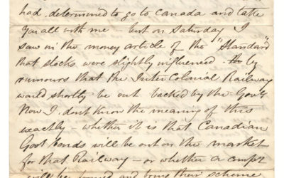 Marcus Smith 6 Apr 1868 London Letter w/ Canadian content