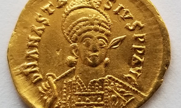 Anastasius I 491-518AD 4.37 gram Gold Solidus from Constantinople