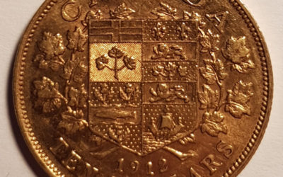 Canada XF 1912 George V Gold 10 Dollars .4837oz AGW