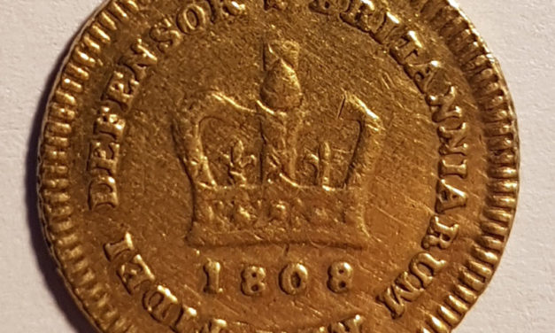 G.B. Fine 1808 George III 1/3 Gold Guinea