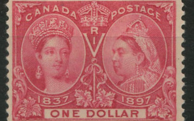 Canada #61 Fine+ Mint HR 1897 $1 Jubilee