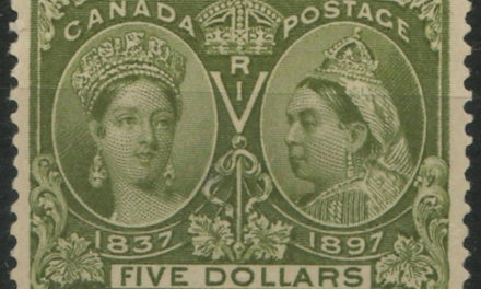 Canada #65 VF Mint 1897 $5 Jubilee Well Centered