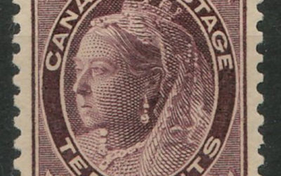 Canada #73ii VFNH 1897 10c Brown Violet Horizontal Wove Paper