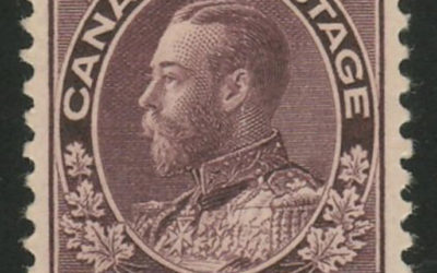 Canada #116 VF Mint 1912 10c Plum George V Admiral $400.