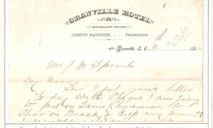 Page 73, 1884 letter from Sam Greer on Joseph Mannion’s Granville Hotel letterhead, witnessed by Matthew Baillie Begbie