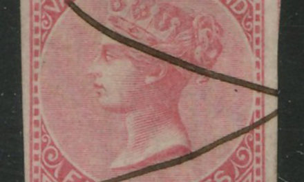 British Columbia #3 VF m/s Used 1865 5c Rose ex William Gross
