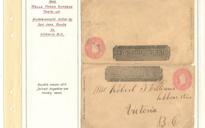 Page 31, Wells Fargo 1866 San Jose Route Double Weight Paste-up Cover to Victoria, Fraser River Gold Rush Collection
