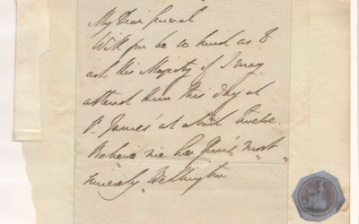 Duke of Wellington 26 Oct 1830 Signed Letter on page, ex Tanne