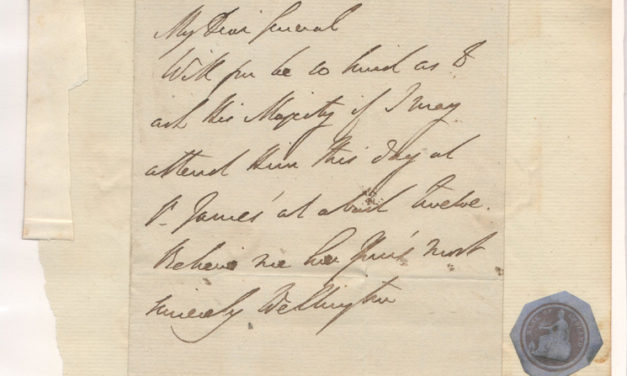Duke of Wellington 26 Oct 1830 Signed Letter on page, ex Tanne