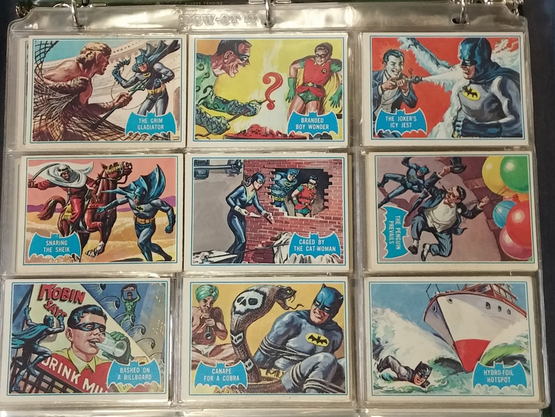Topps cards in album page