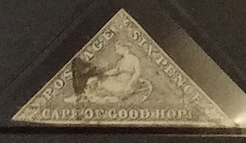 stamp in triangular holder