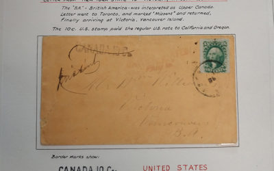 Page 35, Victoria, V.I. Missent 10c Washington 1860 Cover, Fraser River Gold Rush Collection