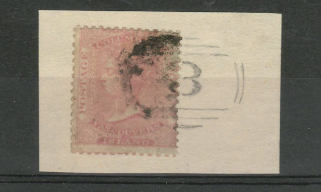 B.C. #2 VG Used Hope numeral 3 RF 9 1860 2.5d Very Rare