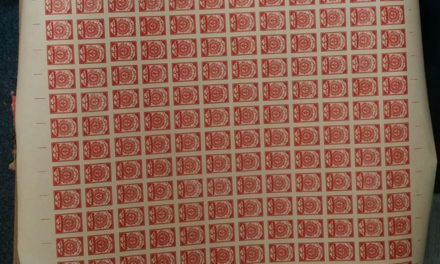 Latvia 1918 NH 1st issue sheet printed on German Military Map (200)