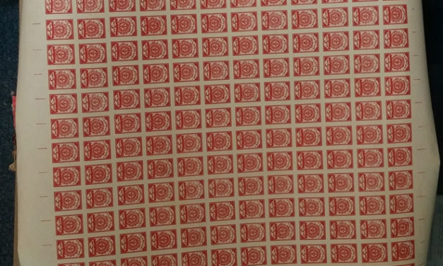 Latvia 1918 NH 1st issue sheet printed on German Military Map (200)