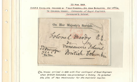 Page 37, Colonel Moody 1863 Field Marshall Burgoyne Free-Franked War Office O.H.M.S. Cover, Fraser River Gold Rush