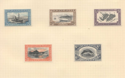 Falkland Islands #65-74 Mint 1933 Centenary Set to 5/- (10)