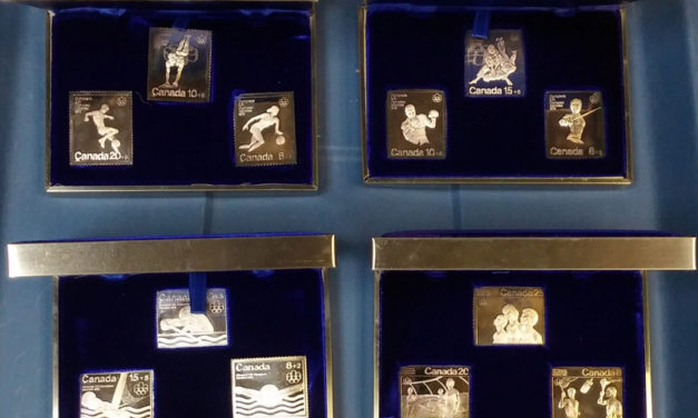 Canada Olympic pure Silver semipostal Stamp Replicas 6oz ASW