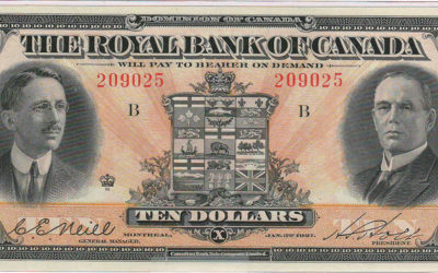 Royal Bank of Canada Unc 1927 Neill/Holt $10 Banknote