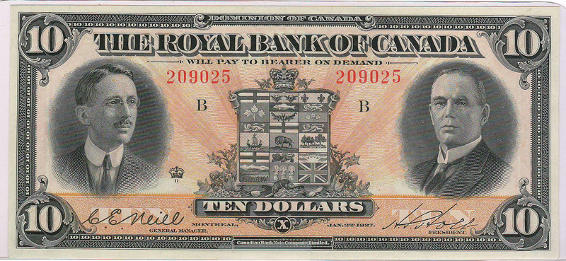 front of note