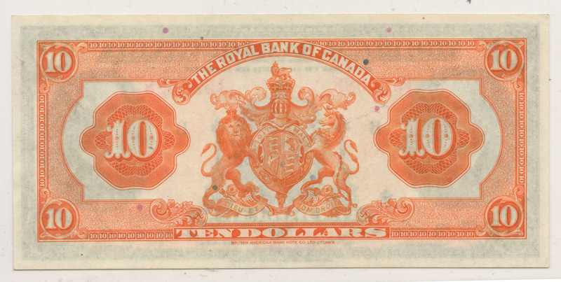 back of note