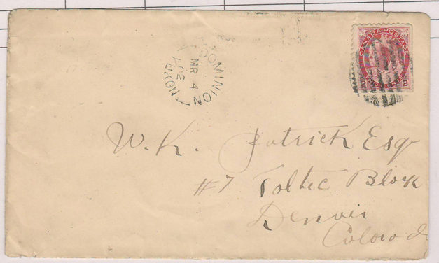 Dominion, Yukon #77bs 4 Mr 1902 2c Cover to Denver, ex Steinhart