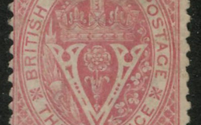 B.C. #15 Fine Mint O.G. 1869 10c on 3d Lilac Rose