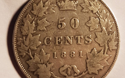 Canada Fine 1881 Victoria Silver 50 Cents