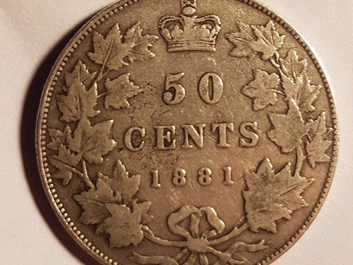 Canada Fine 1881 Victoria Silver 50 Cents