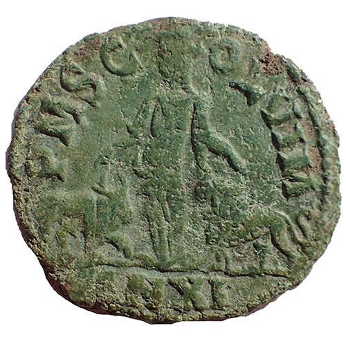 Reverse with Moesia, Bull and Lion