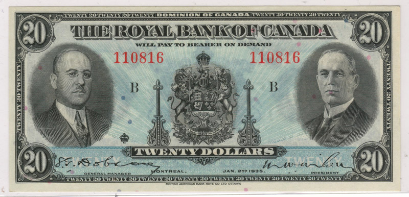front of note