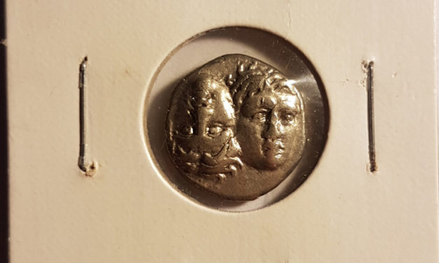 Thrace, Istros 4th Century B.C. Twins / Sea Eagle on Dolphin, Silver Drachm