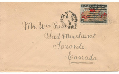 Canada #86var 8 Apr 1899 2c colour changeling Rennie Map Cover
