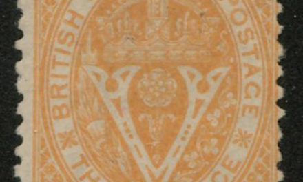 B.C. #16 Fine Mint HR O.G. 1869 25c on 3d Orange