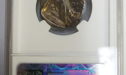Athens 454-405BC NGC Owl Silver Tetradrachm w/ countermark