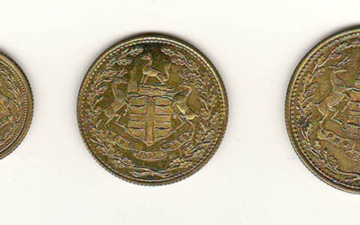Hudson’s Bay Company XF/Unc 1854 1/8 to 1/2 Made Beaver token trio