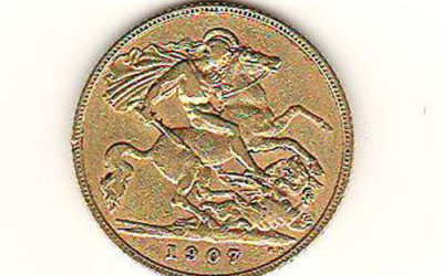 G.B. VF 1907 Edward VII Gold Half Sovereign .1177oz AGW